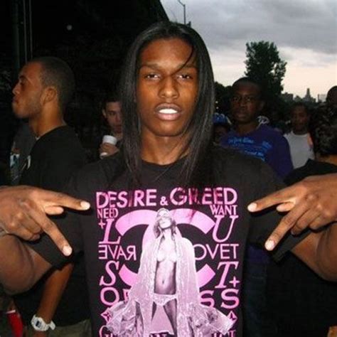 asap rocky with straight hair.